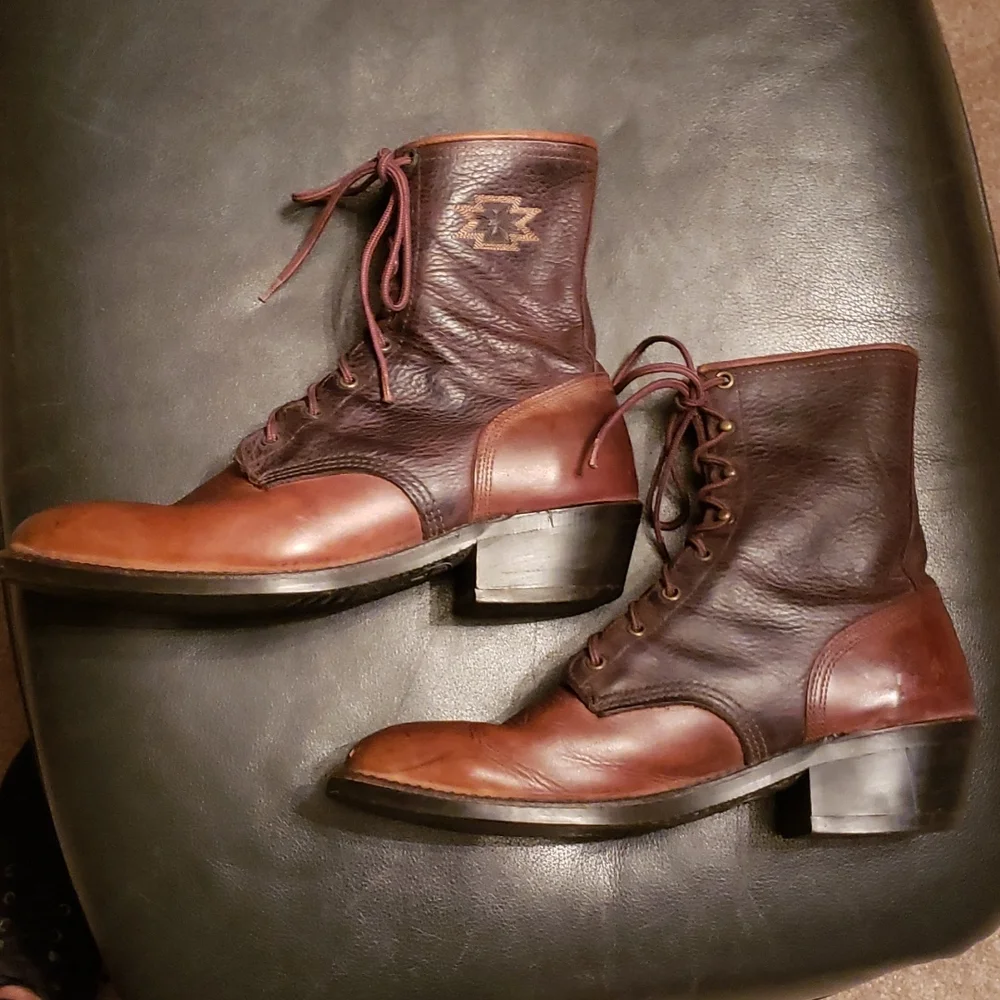 Vintage Men's Laredo Leather Roper Boots - Picture 5 of 6